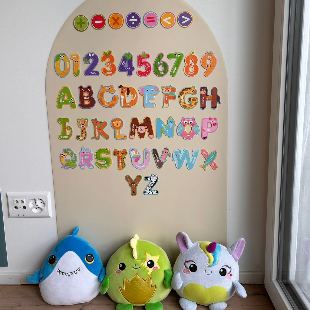 43stk Magnetiske bogstaver og tal