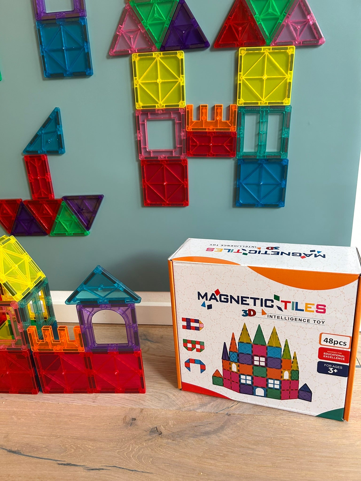 48 stk. magnetiske tiles sæt