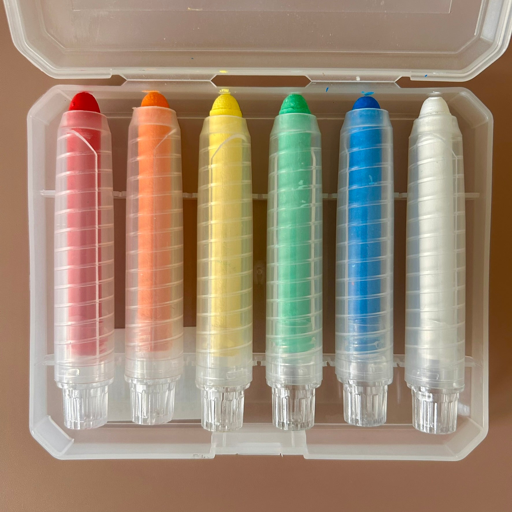 Vandopløseligt farvekridt - 6 stk./æske