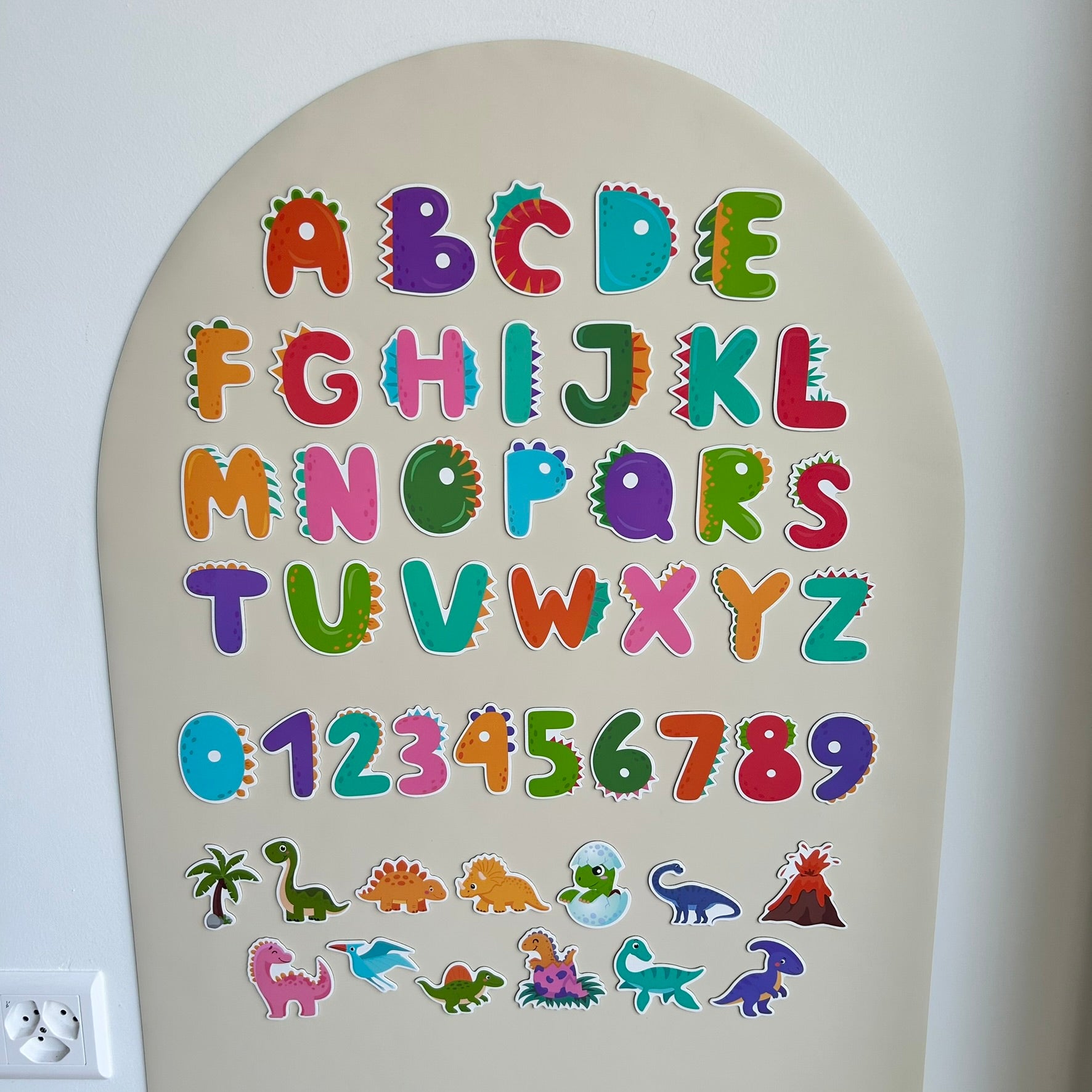 Dinosaur Tal- & Bogstavsmagneter (49pcs)