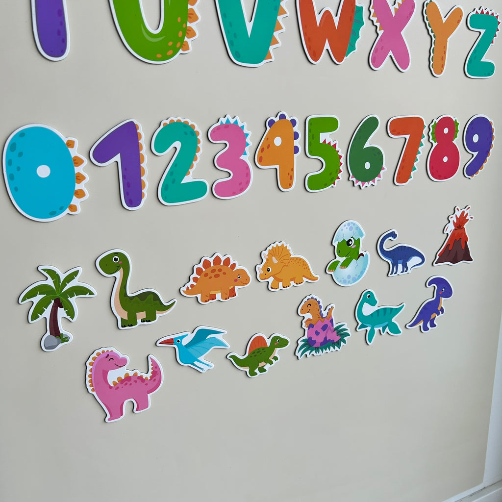 Dinosaur Tal- & Bogstavsmagneter (49pcs)