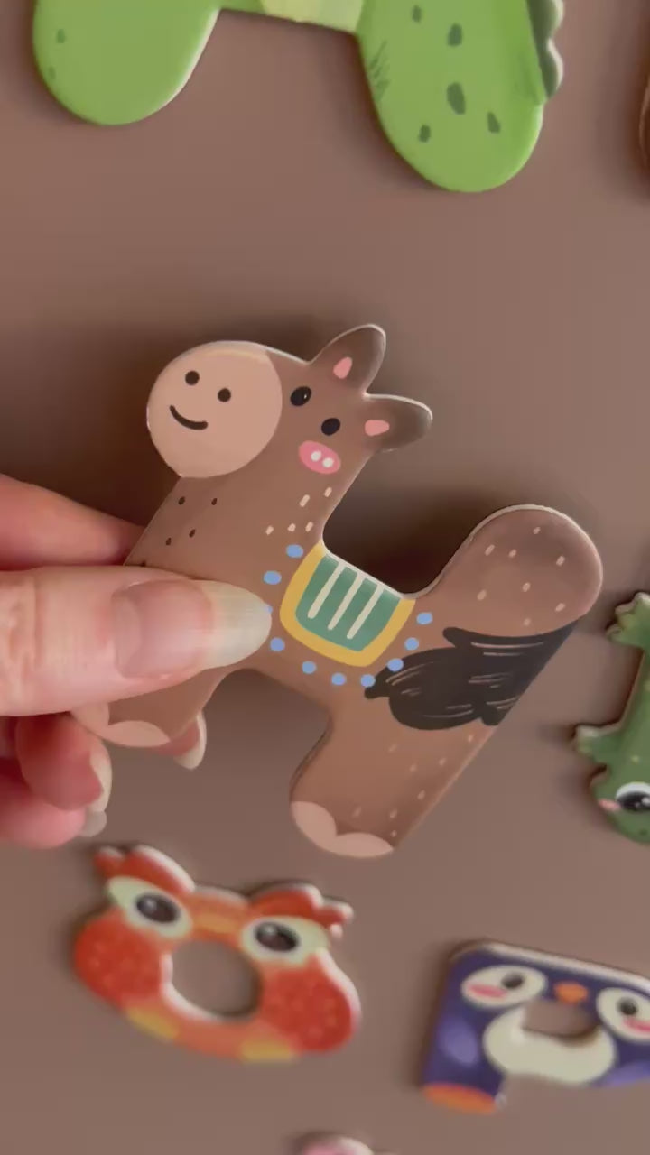 26stk Bogstavsmagneter med dyremotiver